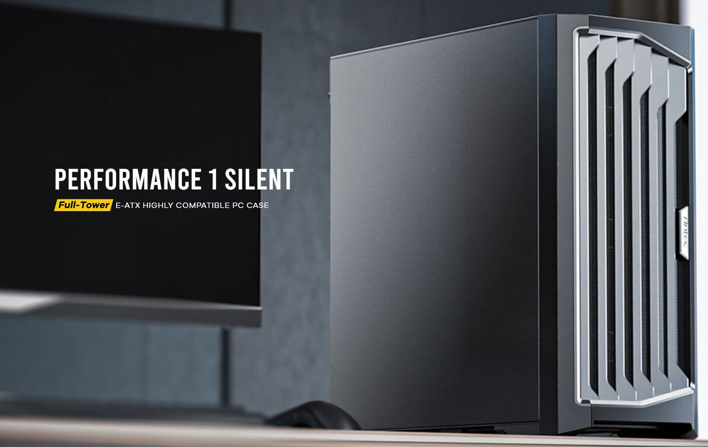Antec P1 FT SILENT Editor's choice, ATX, E-ATX, Sound Dampening Side Panels, Iunity, USB-C, 4090X ready, Modular Drive, 4x Tranquil PWM Fan Case