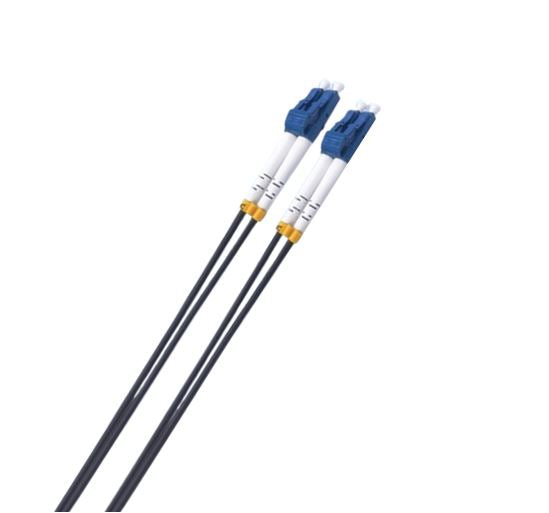 8ware 10m LC-LC OS2 Single Mode Dual-Core Fibre Optic Cable UPC Duplex Armoured Low Smoke Zero Halogen (LSZH) Jacket Black