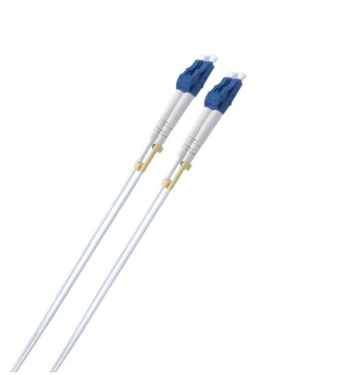 8ware 7m LC-LC OS2 Single Mode Dual-Core Fibre Optic Cable UPC Duplex Armoured Low Smoke Zero Halogen (LSZH) Jacket White