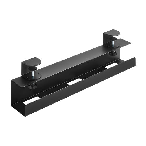 Brateck Clamp-On Under Desk Cable Tray -- Black 600x100x178mm, 5kg (23.6'x3.9'x7') (LS)