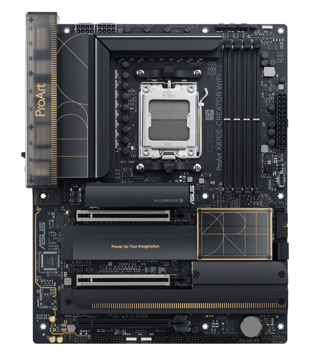 ASUS AMD ProArt X870E-CREATOR WIFI (AM5) ATX Motherboard 4xDDR5 192GB, 2 x PCIe 5.0 x16 slots, 4 x M.2 slots , 4 x SATA, AQtion 10Gb Ethernet