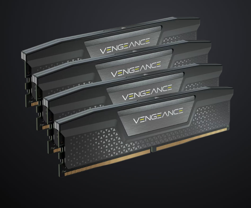 Corsair VENGEANCE® RGB 192GB (4x48GB) DDR5 DRAM 5200MT/s CL38 Memory Kit — Black optimized for Intel® motherboards