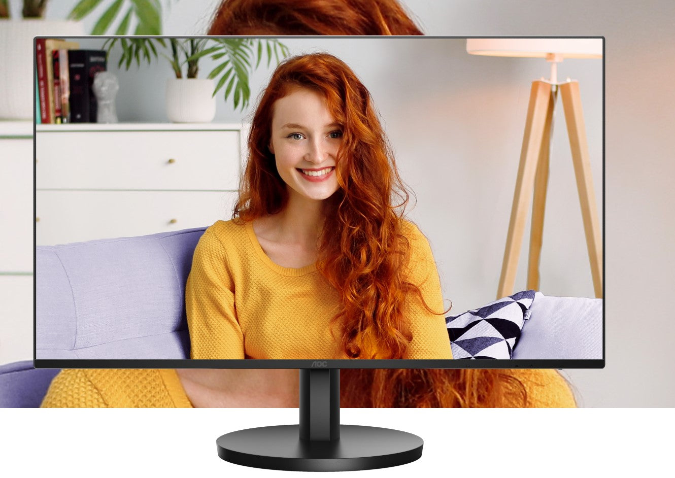 AOC 23.8' IPS 1ms 100hz, Ultra Slim, Speakers, Flicker Free, FHD 1080, VGA, HDMI. VESA 100 x 100, Earphone.Low Blue, Office Home Monitor (LS)