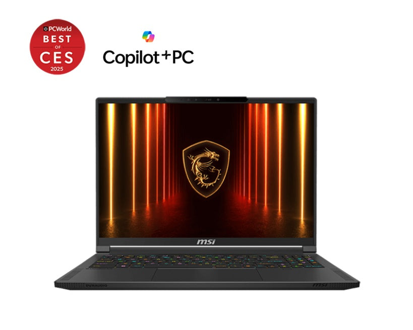 MSI Stealth Series Gaming Notebook 16" QHD AMD Ryzen AI 9 HX 370 Processor DDR5-6400 32GB, 2TB SSD RTX 5070 GDDR7 8GB Windows11 Pro (LS)
