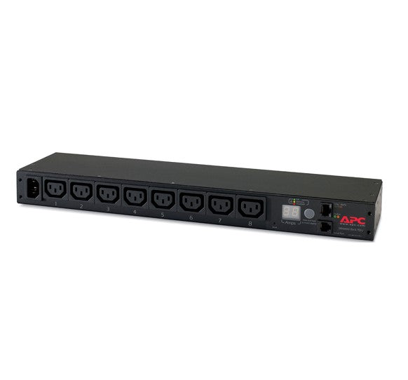 APC Rack PDU, Metered, 1U, 12A/208V, 10A/230V, (8) C13, Horizontal, Load capacity 2300 VA,