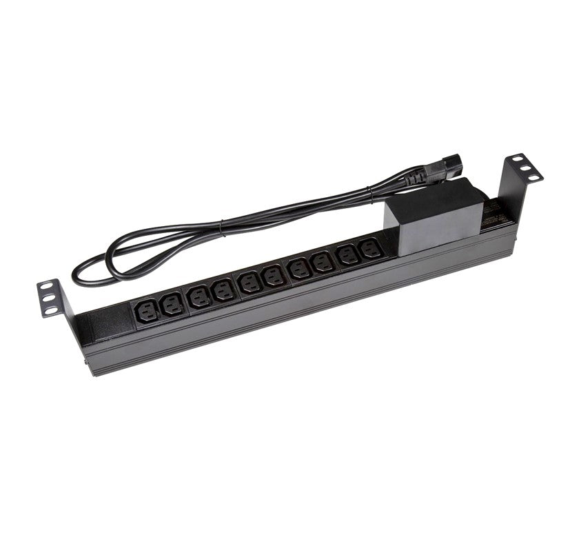 PowerShield Horizontal PDU with IEC C20 Input, 8 x C13, 2 x C19 outlets, provides reliable power distribution for horizontal installations