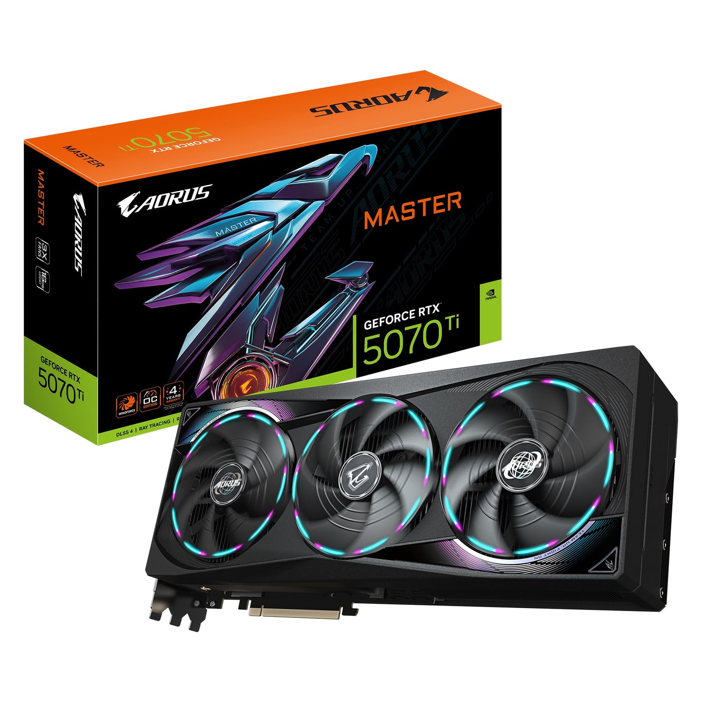Gigabyte GV-N507TAORUS M-16GD, GeForce RTXâ„¢ 5070 Ti, CUDA 8960, 16 GB, GDDR7, PCI-E 5.0, 750W, HDMI 2.1b x1