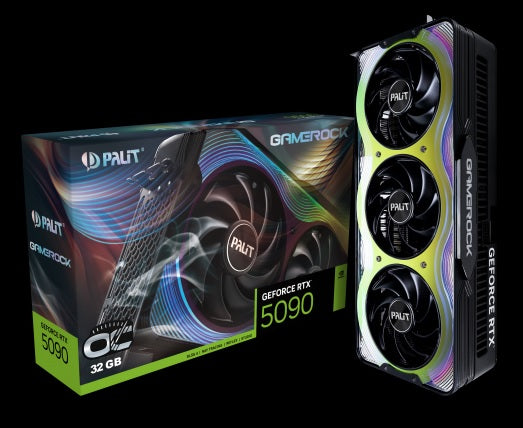 PALIT RTX5090 GAMEROCK OC 32GB GDDR7 512bit 3-DP HDMI ARGB PCI-E 5.0 4K 3.5 slot Recommended System Power 1200W