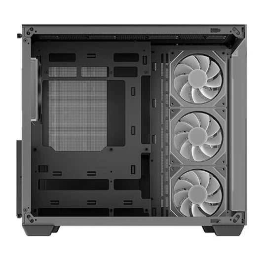 DeepCool CG530 4F ATX Case, Tempered Glass, 4 Pre-Instaled Fans, USB3.0Ã—2ã€Gen2 Type-C x1ã€Audio/MicÃ—1, Cable,  Supports Rear Connector
