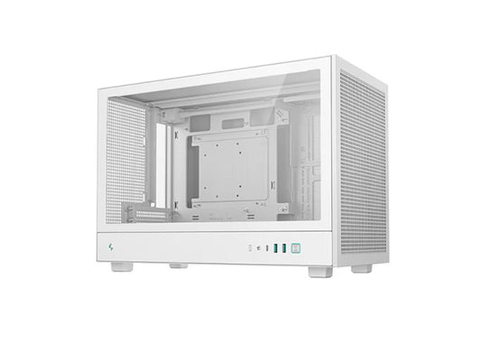 DeepCool CH260 WH M-ATX Case, Extremely Portable Sizeï¼ŒAbundant Airflow Ventilationï¼ŒMesh and glass panelsï¼ŒSupport up to 360mm liquid coolingï¼ŒDirect ins