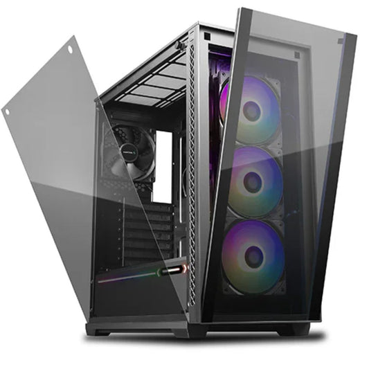 (ex-demo)DeepCool MATREXX 70 ADD-RGB 3F Full Sized Tempered Glass ARGB Case, 3 Preinstalled ARGB Fans