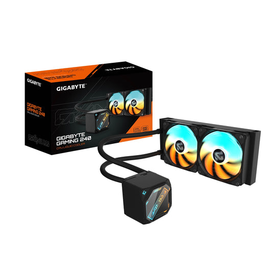 GIGABYTE GAMING 240 all-in-one liquid cooler, Intel 1851 / 1700 / 115X / 1200, AMD AM5 / AM4, Colour Black