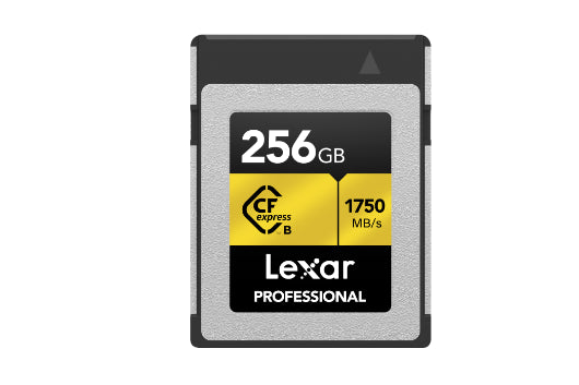 Lexar Professional Cfexpress Type B gold series 256GB â€“ CFexpress Type B 1750MB/s read, 1500MB/s write, minimum sustained write speeds of 1300MB/s1