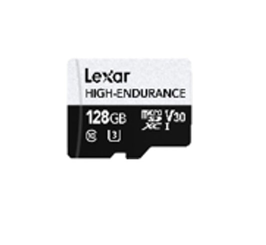 Lexar High-Endurance microSDXCâ„¢ UHS-I cards 128G High-Endurance microSDXC UHS-I, C10, UHS-I (U3), V30, up to 100MB/s read, up to 45MB/s wr