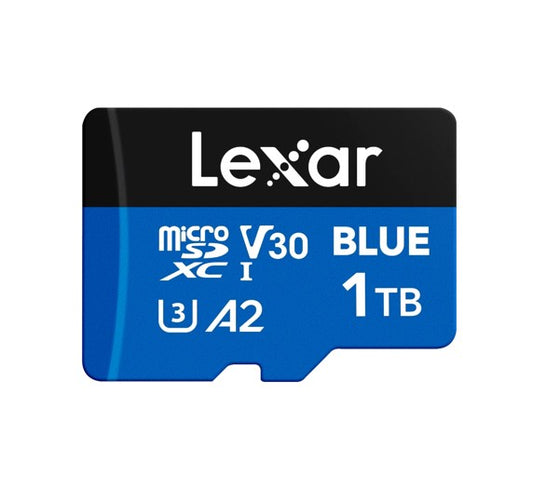 Lexar BLUE microSDXCâ„¢ UHS-I Card 1TB 1TB - C10,  A2, UHS-I(U3), V30, up to 160MB/s read  Reader or Lexar Professional Multi-Card 3-in-1 USB 3.1 Reader