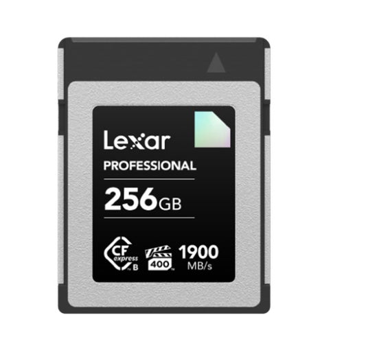 Lexar CFexpress Type B Diamond  Series 256GB â€“ CFexpress Type B card Diamond 1900MB/s read, up to 1700MB/s write, VPG400, 8K RAW