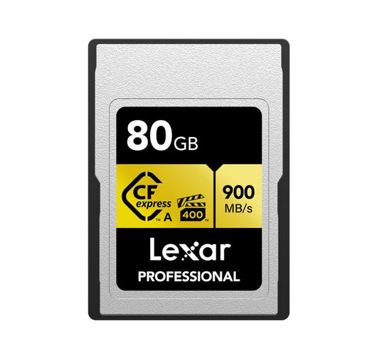 Lexar Professional  CFexpress â„¢Type  A  card Gold series-CFexpress Type A Professional Gold Series, up to 900MB/s read, 800MB/s write 80GB