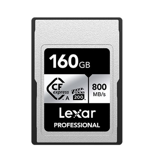 Lexar Professional  CFexpress â„¢Type  A  card Silver series 160GB -- CFexpress Type A Professional Silver Series, up to 800MB/s read, 700MB/s write
