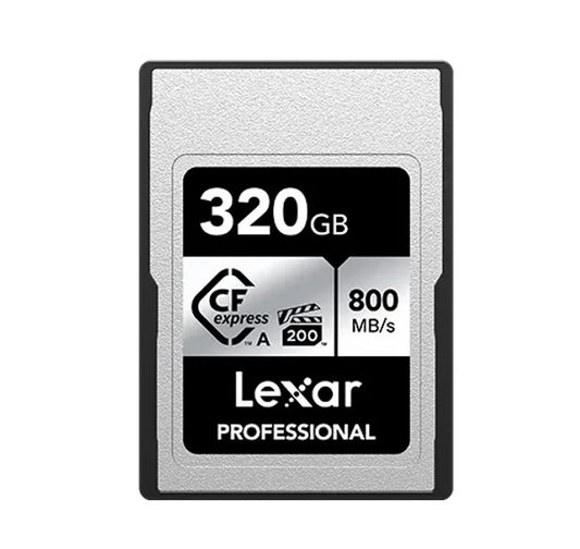 Lexar Professional  CFexpress â„¢Type  A  card Silver series 320GB -- CFexpress Type A Professional Silver Series, up to 800MB/s read, 700MB/s write