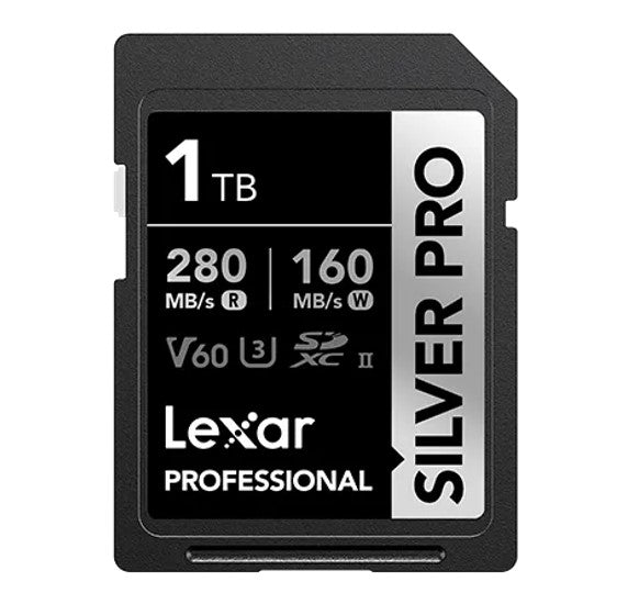 Lexar Professional SILVER PRO 1TB SDXCâ„¢ UHS-II Card 1TBâ€”C10,  UHS-II(U3), V60,  Silver Pro, up to 280MB/s read, 160MB/s write