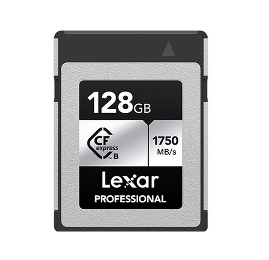 Lexar Professional CFexpressâ„¢ Type B card Silver Series 128GBâ€”Up to 1750MB/s read, up to 1300MB/s write,minimum sustained write speed 480MB/s1