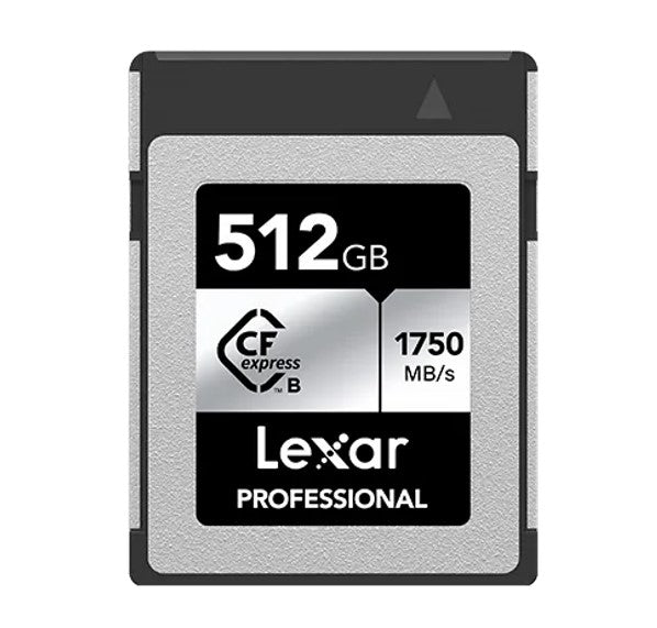 Lexar Professional CFexpressâ„¢ Type B card Silver Series 512GBâ€”Up to 1750MB/S read, up to 1300MB/s write,minimum sustained write speed 850MB/s1