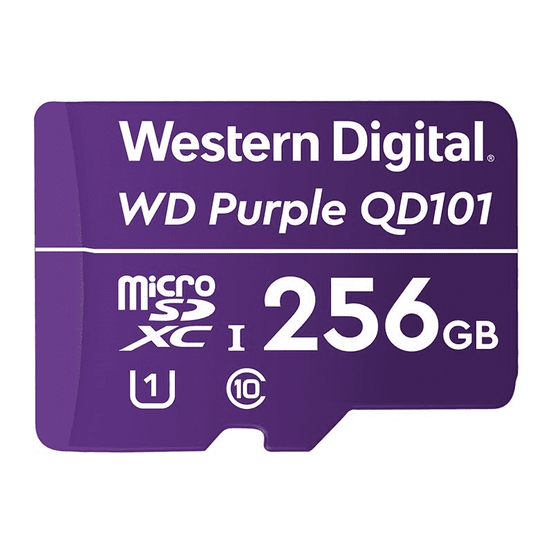 Western Digital WD Purple 256GB MicroSDXC Card 24/7 -25Â°C to 85Â°C Weather & Humidity Resistant for Surveillance IP Cameras mDVRs NVR Dash Cams Drones