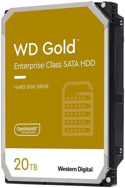 Western Digital Gold 20TB 3.5' Enterprise Class SATA 6 Gb/s HDD 7200 RPM Cache Size 512MB 5-Year Limited Warranty (LS) - replacement of WD203KRYZ