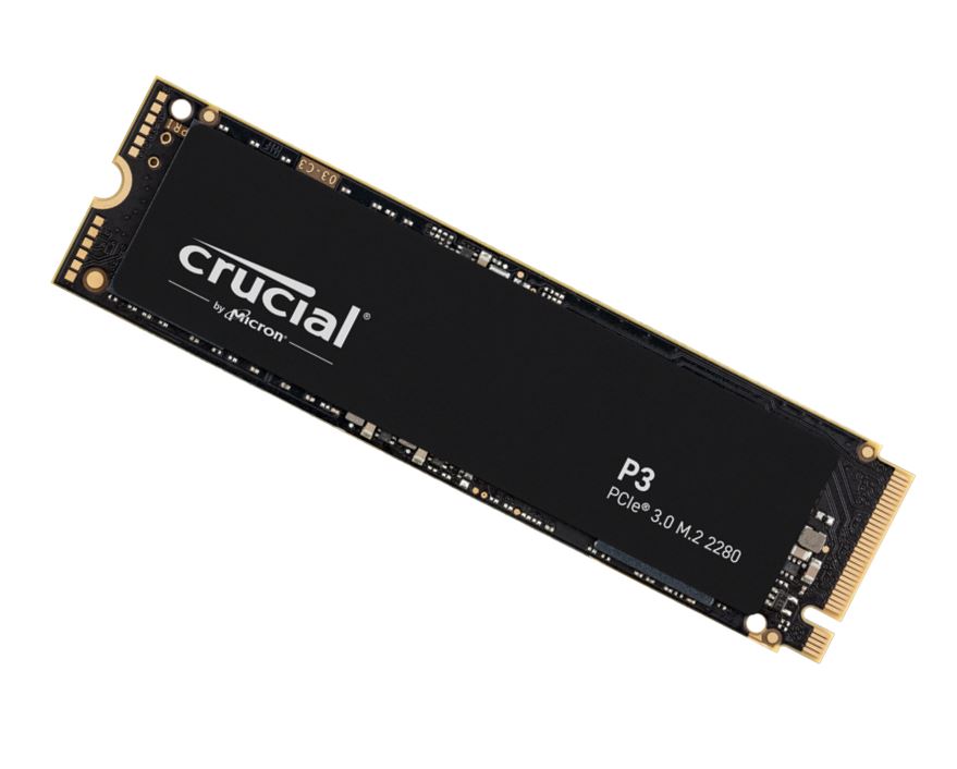Crucial P3 1TB Gen3 NVMe SSD 3500/3000 MB/s R/W 220TBW 650K/700K IOPS 1.5M hrs MTTF Full-Drive Encryption M.2 PCIe3 5yrs ~CT1000P3PSSD8