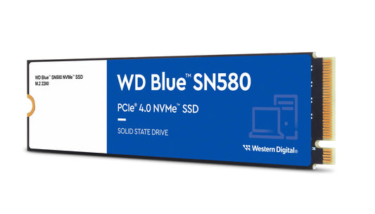 Western Digital WDS500G3B0E Blue SN580 NVMeâ„¢ SSD 500GB  M.2 2280  PCIe Gen4 x4  5-Year Limited Warranty (LS) - replacement WDS500G4B0E