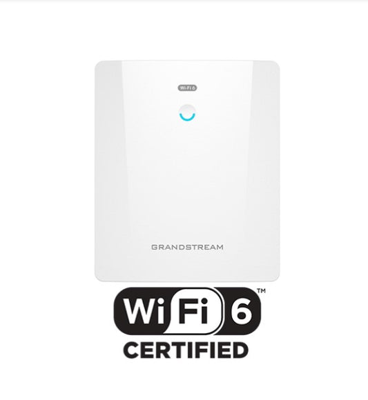 Grandstream GWN7664ELR 4x4 802.11ax Wi-Fi 6 Outdoor Long Range AP, AX6000, 1 x 2.5 Gbe + 1 x 2.5 SFPÂ Ports, HE160, Bluetooth, Integrated Antenna