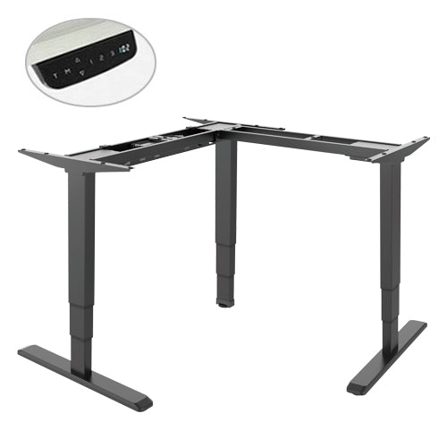 Brateck Triple Motor L-Shape Electric Sit-Stand Desk (Frame only) Three Stage Column 40X80ã€46X86ã€52X92mm (LS)