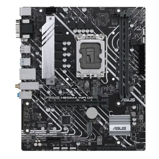 ASUS H610M PRIME H610M-A WIFI D4 Intel LGA 1700  mATX Motherboard 2xDDR4 64GB PCIe4.0, Dual M.2 slots, IntelÂ® 1 Gb Ethernet, WIFI 5, DisplayPort, HDM