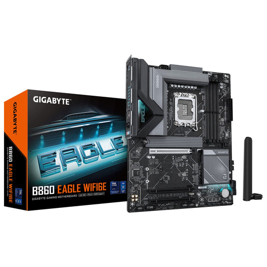 Gigabyte M/B B860 EAGLE WIFI6E 1.0,  Intel Â® B860, 4 x DDR5 up to 256 GB, 1x HDMI, 3 x PCI Express x16, 3 x M.2, 4 x SATA, 3 x USB 3.2