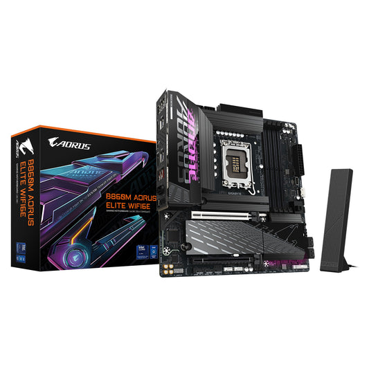 Gigabyte M/B B860M A ELITE WIFI6E 1.0,  Intel Â® B860, 4 x DDR5 up to 256 GB, 2x HDMI, 2 x PCI Express x16, 3 x M.2, 4 x SATA, 8x USB 3.2
