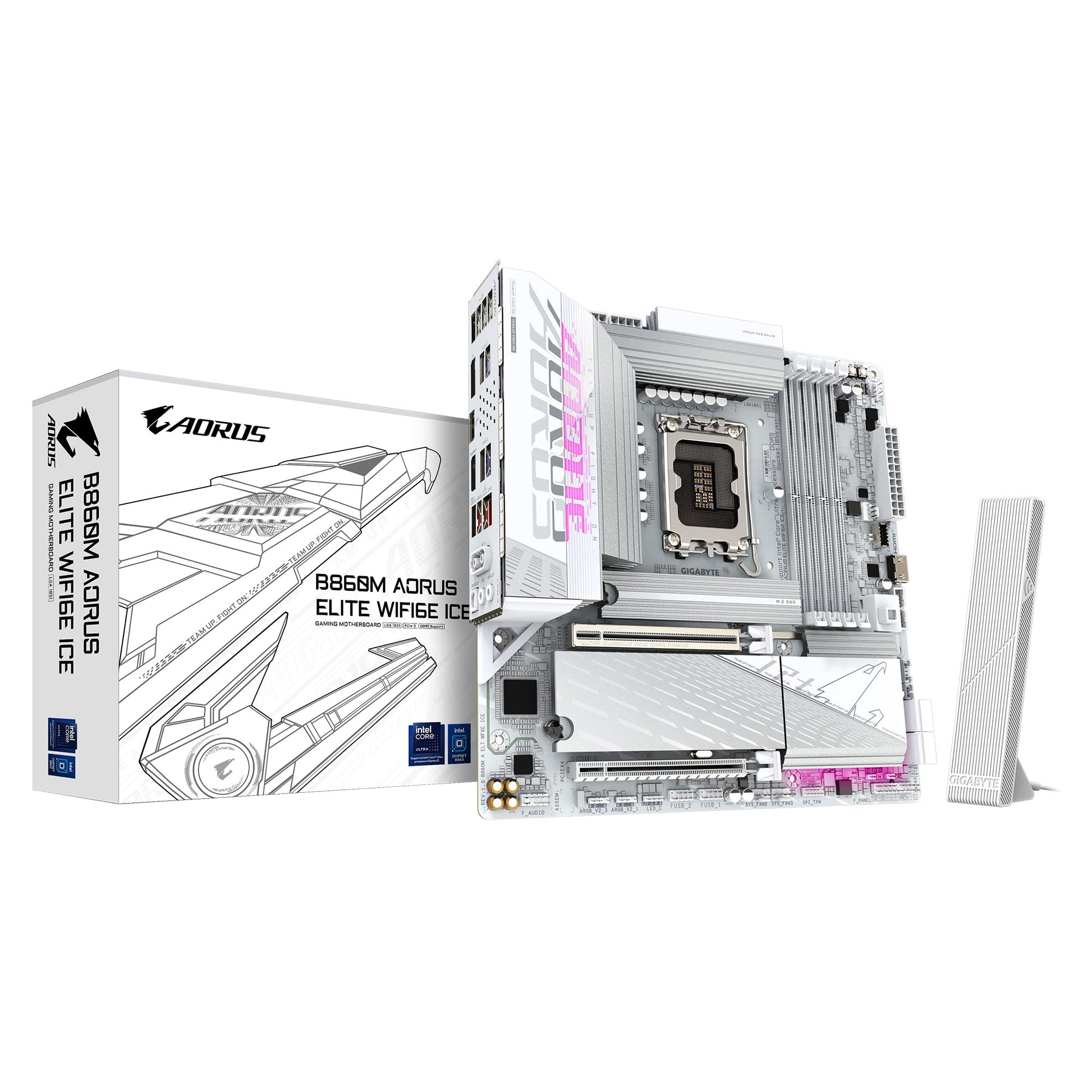 Gigabyte M/B B860M A ELT WF6E ICE 1.0, Intel Â® B860, 4 x DDR5 up to 256 GB, 2x HDMI, 2 x PCI Express x16, 3 x M.2, 4 x SATA, 9x USB 3.2