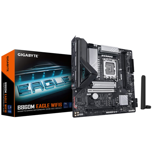 Gigabyte M/B B860M EAGLE WIFI6 1.0, Intel Â® B860, 4 x DDR5 up to 128 GB, 1x HDMI, 2 x PCI Express x16, 2 x M.2, 4 x SATA, 5x USB 3.2