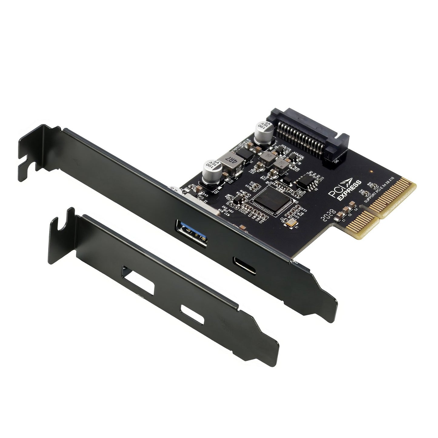 Simplecom EC312v2 - PCIe x4 to 2-Port USB 3.2 Gen II 10Gbps USB-C and USB-A Expansion Card