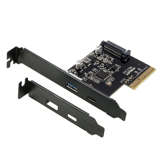Simplecom EC312v2 - PCIe x4 to 2-Port USB 3.2 Gen II 10Gbps USB-C and USB-A Expansion Card