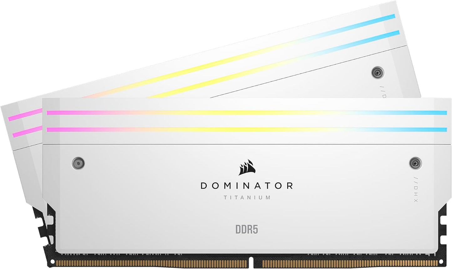 Corsair DOMINATORÂ® TITANIUM RGB 32GB (2x16GB) DDR5 DRAM 7200MT/s CL34 Intel XMP Memory Kit â€” White