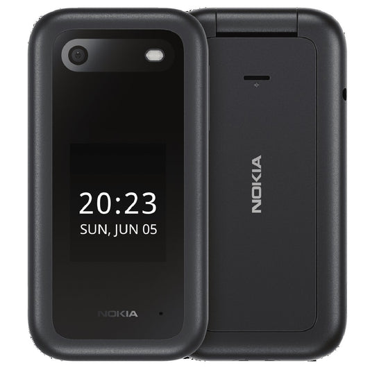 Nokia 2660 Flip 4G 128MB - Black (1GF012HPA1A01)*AU STOCK*, 2.8', 48MB/128MB, 0.3MP, Dual SIM, 1450mAh Removable, 2 Years Warranty | Mobiles Warehouse