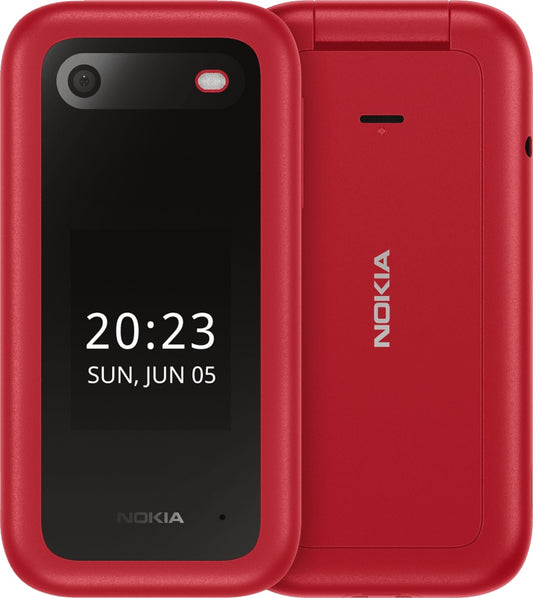 Nokia 2660 Flip 4G 128MB - Red (1GF012HPB1A03)*AU STOCK*, 2.8', 48MB/128MB, 0.3MP, Dual SIM, 1450mAh Removable, 2 Years Warranty | Mobiles Warehouse