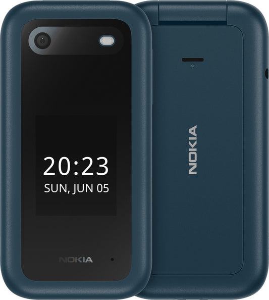 Nokia 2660 Flip 4G 128MB - Blue (1GF012HPG1A02)*AU STOCK*, 2.8', 48MB/128MB, 0.3MP, Dual SIM, 1450mAh Removable, 2 Years Warranty | Mobiles Warehouse