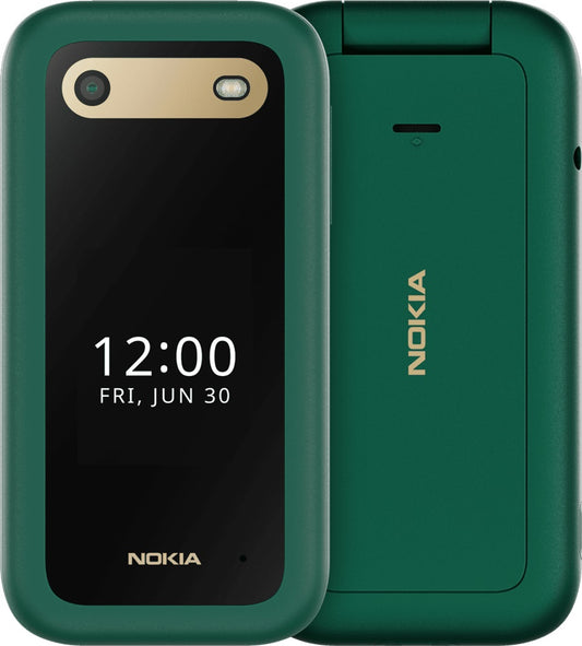 Nokia 2660 Flip 4G 128MB - Lush Green (1GF012HPJ1A05)*AU STOCK*, 2.8', 48MB/128MB, 0.3MP, Dual SIM, 1450mAh Removable, 2 Years Warranty | Mobiles Warehouse
