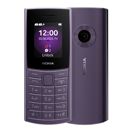 Nokia 110 4G 128MB - Arctic Purple (1GF018NPF1L01)*AU STOCK*, 1.8', 48MB/128MB, Dual SIM, 1450mAh, 2 Years Warranty | Mobiles Warehouse