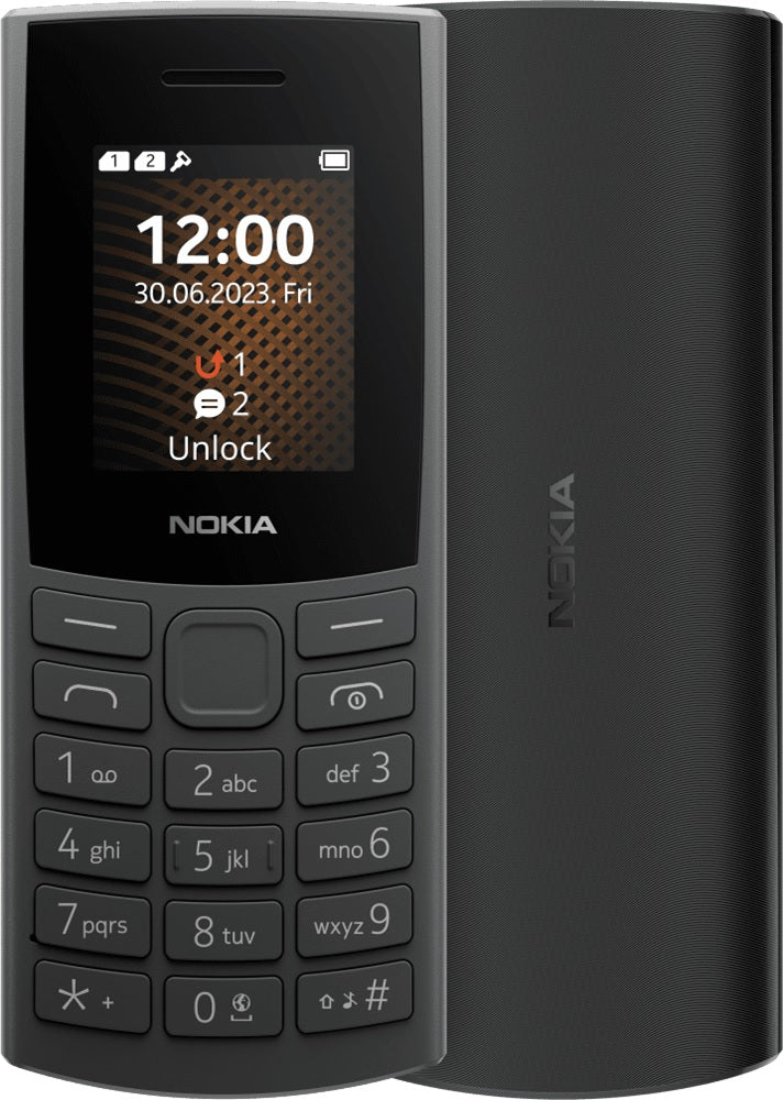 Nokia 105 4G 32GB (2023) - Charcoal (1GF018VPA1L01)*AU STOCK*, 1.8', 32GB, Dual SIM, 1450mAh, 2 Years Warranty | Mobiles Warehouse