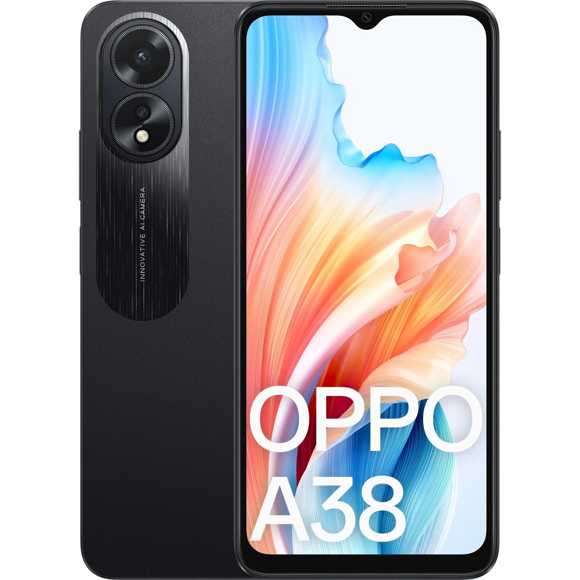 Oppo A38 4G 128GB - Glowing Black (CPH2579AU Black)*AU STOCK*, 6.56', HD+, 90Hz, 4GB/128GB, 50MP/5MP, Dual SIM, 5000mAh, 2Year Warranty