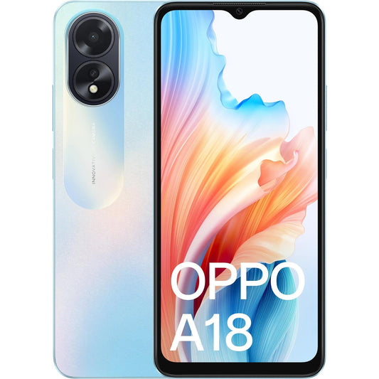 Oppo A18 4G 128GB - Glowing Blue (CPH2591AU Blue)*AU STOCK*, 6.56', HD+, 90Hz, 4GB/128GB, 8MP/5MP, Dual SIM, 5000mAh, 2 Years Warranty