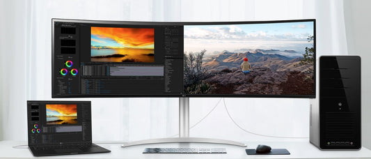 LG 49' 32:9 UltraWide Dual QHD Nano IPSâ„¢ 5120x1440 Curved -USB C, HDMI, DP, HDR400, USB-C (90w PD) Height Adjus, Speaker, Professional Monitor