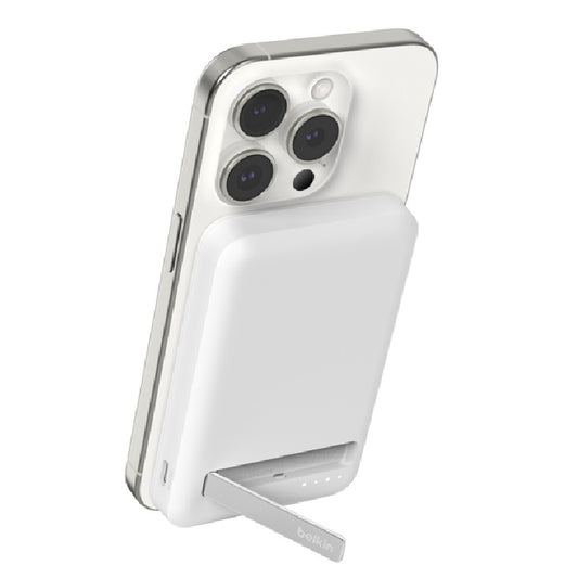 Belkin BoostCharge Pro Magnetic Power Bank 5K With Qi2 - White (BPD006BTWH),